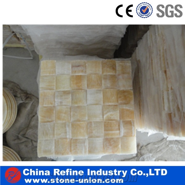 High Quality Yellow Onyx Mosaic, Hexagon Mosaic,Decorative Mosaic Onyx Interior Stone,Floor Mosaic, Wall Mosaic
