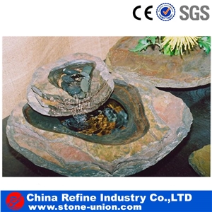 Hot Sell Slate Carving Fountain Sculptured Fountain , Cheap Slate Fountain , Interior Fountain & Exterior Fountain , Slate Fountain for Home Decoration , Stone Slate Indoor and Outdoor Decoration