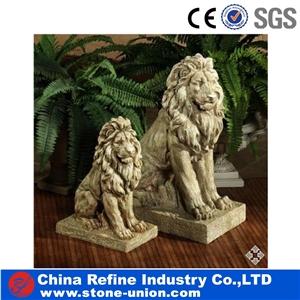 Marble Sculpture & Statue,Carving Stone Lively Lion,Lion Animal Sculpture, Animal Marble Sculpture, Garden Sculptures, Lion Stone Carving