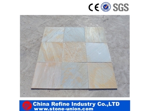 Natural Culture Slate Tile , Square Floor Tiles & Rusty Slate , Slate Pattern Covering , Natural Rusty Roof Tiles