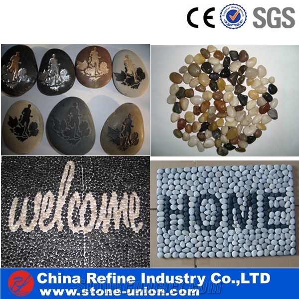 Natural River Stones Mixed Pebble Stone,Different Sizes Color Polished Natural River Pebble Stone for Decoration in Garden , Outdoor ,Landscaping