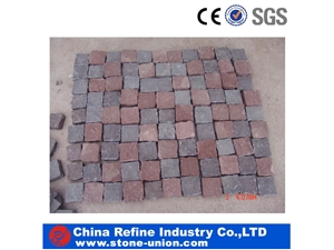 Red Granite Cube Stone China Red Granite , Red Granite Pavers Tiles , Granite Square Driveway Tiles & Outdoor Decorated Floor Granite Tiles