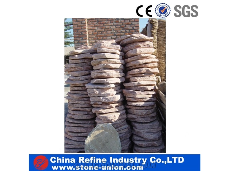 Tumbled Sandstone Paver, Red Sandstone Cube Stone & Pavers , Landscaping Stone Paving Stone Exterior Floor Tiles