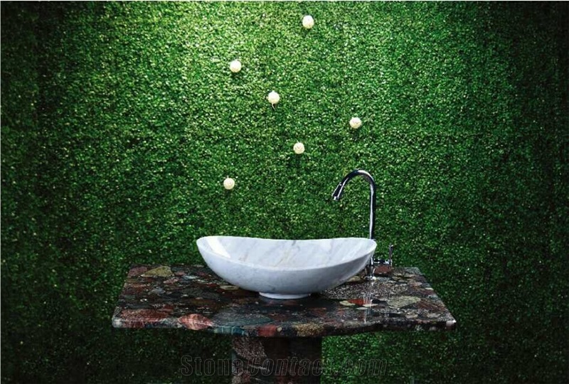 Gatherstones Granite Pedestal Sinks & Basins, Round Sinks, Wash Bowls