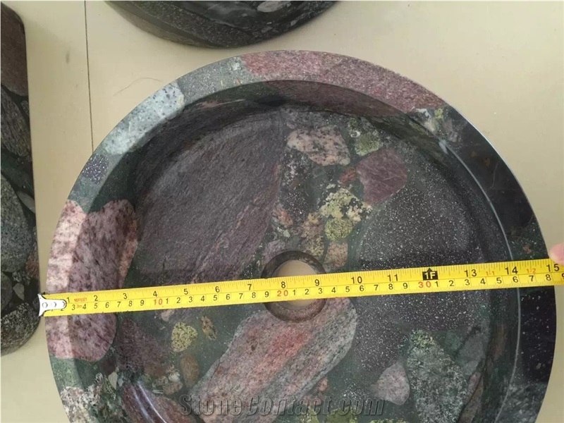 Gatherstones Granite Pedestal Sinks & Basins, Round Sinks, Wash Bowls