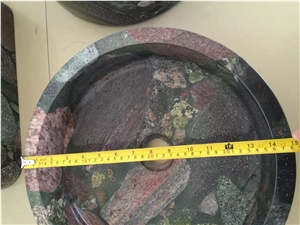 Gatherstones Granite Pedestal Sinks & Basins, Round Sinks, Wash Bowls