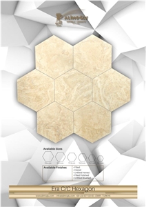 Travertine Hexagon Tiles, Beige Travertine Tiles & Slabs Turkey