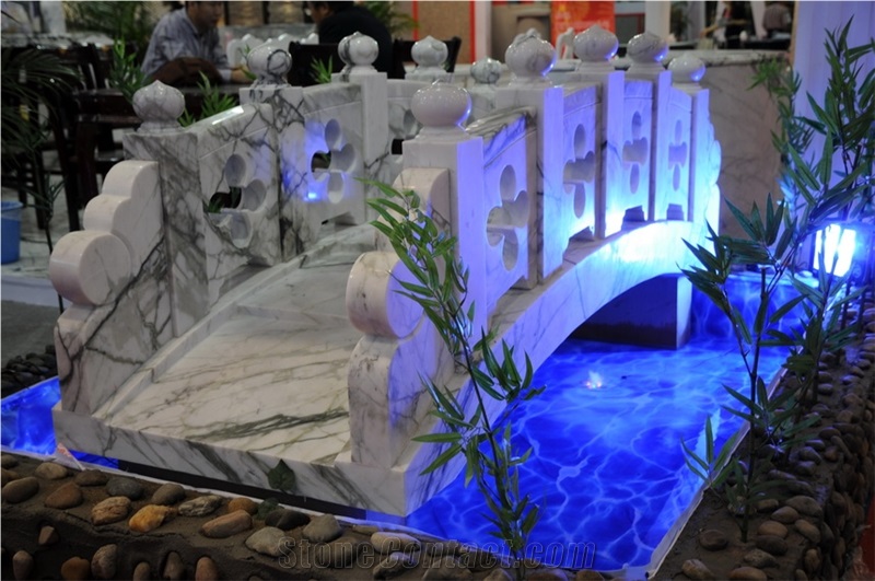 China Arabescato Marble Garden Bridge