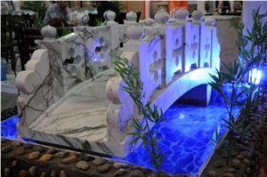 China Arabescato Marble Garden Bridge