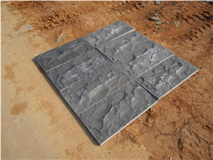 Dark Grey Basalt Split Face Andesite Stone Slabs,Machine Cut Tile Lava Stone Wall Covering Tiles,Floor Paving Pattern