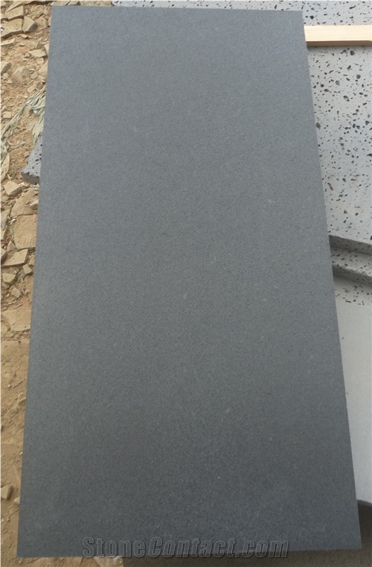Hainan Grey Basalt Andesite Basalt Tile Slab Honed Lava Stone Tiles for Floor Coverig,Flooring Pattern,Villa Exterior Walling