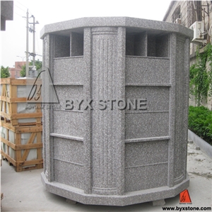 72 Niches G664 Granite Cemetery Columbarium with Hexagonal