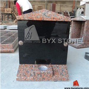 Maple Red Granite Cemetery Columbarium / Mausoleum