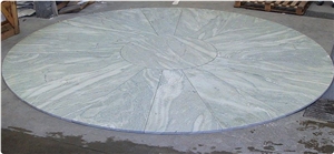 Verde Spluga Quartzite Patio Circle Pavement