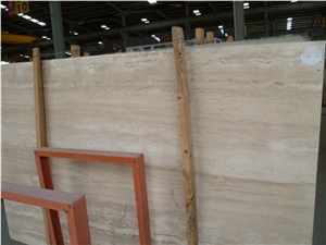 Beige Travertine Travertino Romano Big Slab Decorative Stone Competitive Price