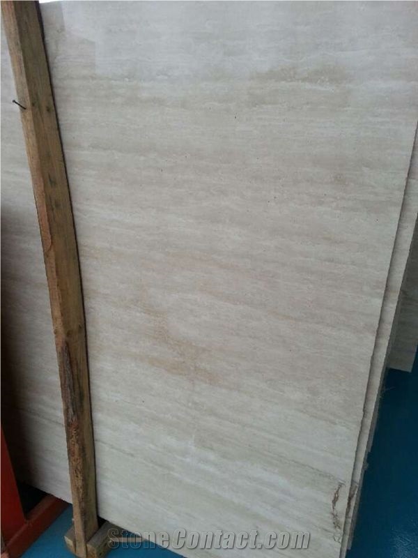 Beige Travertine Travertino Romano Big Slab Decorative Stone Competitive Price