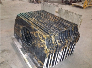 Black Portopo Polish Granite Countertop, Black Granite Kitchen Countertops
