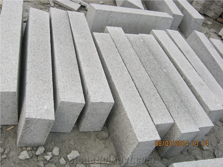 G341 Cheap Grey Granite Curbstones, Road Stone in Natural Finish/Flamed Finish, Cheap China Grey Granite Kerb Stone
