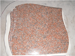 G562 Maple Red Granite Tombstones, China Cheap Red Monument Design, Single Monuments in Poland Style