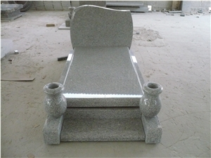 G603 Mountain Grey Granite Tombstones, China Cheap Grey Monument Design, Single Monuments for French Market