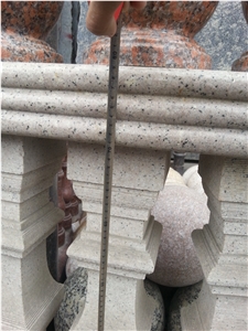 G681 Granite Balusters, China Cheap Pink Granite Balustrades, Granite Handrail Railings