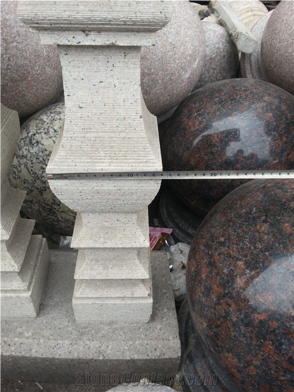 G681 Granite Balusters, China Cheap Pink Granite Balustrades, Granite Handrail Railings