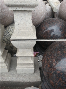G681 Granite Balusters, China Cheap Pink Granite Balustrades, Granite Handrail Railings