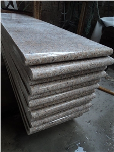 Granite Stair, G681 Pink Granite Stair & Step Polished,Round Edge Comeptitive Price