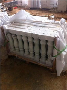 Guangxi White Marble Balusters, China Cheap White Marble Balustrades, Marble Handrail Railings