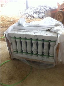 Guangxi White Marble Balusters, China Cheap White Marble Balustrades, Marble Handrail Railings