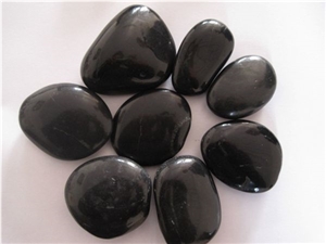 Natural Black River Stone Pebble Stone High Polished Super Grade Luxary Indoor Decorative Stone,Landscape Stone