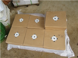 Natural Marble Carrara White & Nero Marquina Mosaic White Color with Black Dots