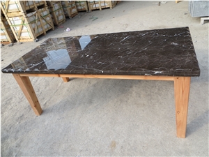 Royal Brown Marble Polished Table Top