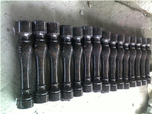 Tan Brown Granite Balusters, Indian Brown Granite Balustrades, Granite Handrail Railings