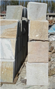 Yellow Slate Tiles, Wood Like Slate Wall Cladding Tiles, Yellow Slate Floor Tiles