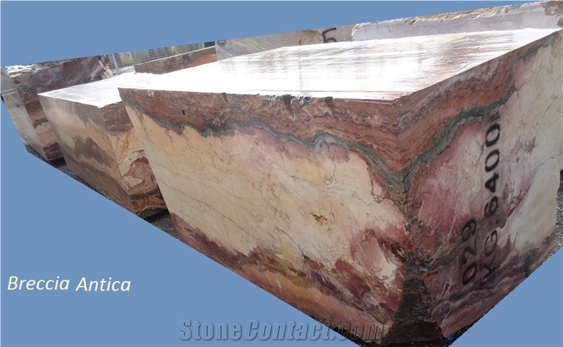 Breccia Antica Marble blocks, multicolor marble blocks 