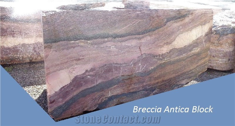 Breccia Antica Marble blocks, multicolor marble blocks 