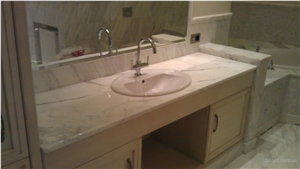Ruschita White Marble Custom Vanity Tops