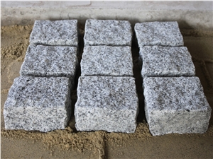 G603 Granite Cube Stone, China Dark Grey Granite Paving Stone for Outside