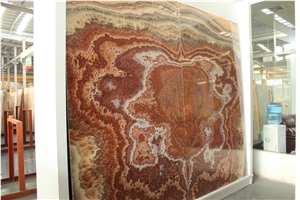 High Quality Onyx Book Match /New China Polished Book Match Red Dragon Onyx Slab High Quality Onyx Book Match /New China Polished Book Match Red Dragon Onyx Slab