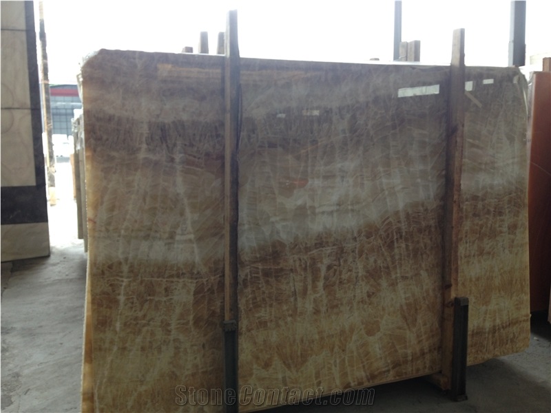 Yellow Honey Onyx Natrual Slab & Tile, China Yellow Onyx