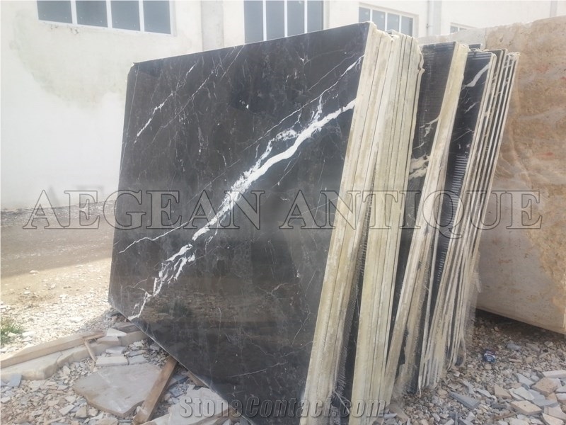 Alanya Black Marble Slabs & Tiles, Turkey Black Marble