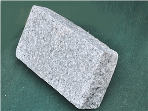 Royal Grey Bush Hammered Pavers, India, Kuppam Grey Granite Cube Stone, Pavers