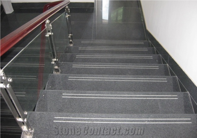 G654 Padang Dark Granite Steps China Grey Granite Step