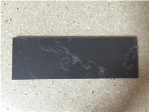 Black Marble Like Veined Collectiong Quartz Stone Slab Size 3200*1600 or 3000*1400 for Pre-Fabricated Tops