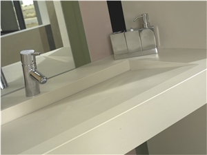 Bst Beige Solid Engineered Quartz Stone Kitchen Countertop