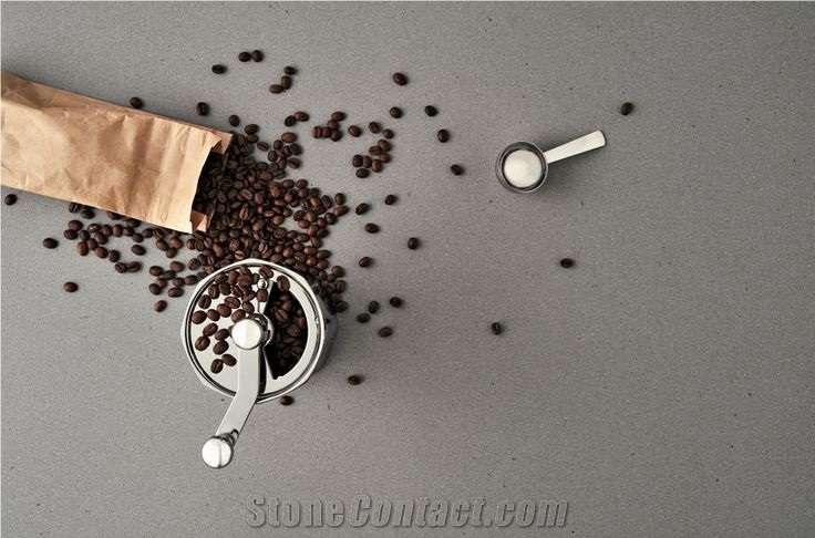 Bst Grey Quartz Stone Pre-Fabricated Tops Customized Countertop Shapes with Various Edge Profiles
