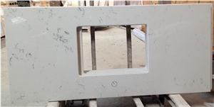 Engineered Quartz Stone Surface Available for 2/3cm Thick Slab Size 3200*1600 or 3000*1400 for Pre-Fabricated Tops with Various Edge Profiles