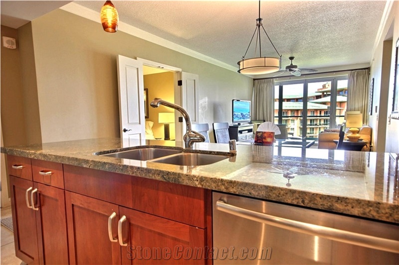 Marble Imitation Quartz Stone for Kitchen Used Including Stain,Scratch and Water Resistance with a Variety Of Edge Profile Opotion