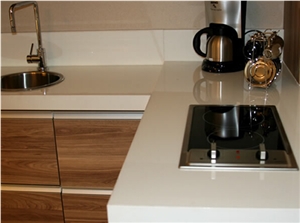 Pure White Nano Crystallized Glass Bathroom Countertop Artificial Marble Vanity Top, White Quartz Bathroom Countertops